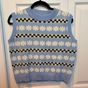 Daisy Street Blue Sleeveless Sweater
